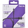 NGS Cable USB-A a USB-C KNOT-AC 1 m Negro